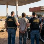 Beloved 90s Icon ARRESTED — Addiction Nightmare… Law enforcement officers arresting a suspect at a gas station