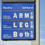 Anti-TRUMP Senator BEGS For Gas Money… Gasoline price sign with humorous mode of payment.