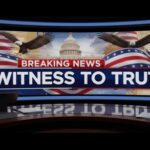 VIDEO: Brutal Assault at ‘Trump House’ Sparks Outrage… News studio backdrop featuring eagles and the Capitol building with the text 'Witness to Truth'