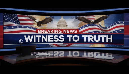Breaking,News,Image,Add,Patriotic,Backgrounds,Witnah,A,Serious,Conservative News studio backdrop featuring eagles and the Capitol building with the text 'Witness to Truth'