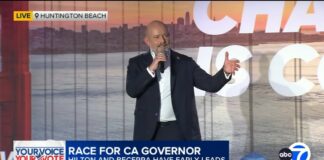 Steve Hilton speaks after taking early lead in California governor's race