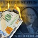 How The LATEST Inflation SPIKE AFFECTS YOU Directly Burning US hundred-dollar bill with flames at the corner