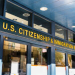 A Disaster Response Sparked Years Of Debate US Citizenship and Immigration Services building entrance
