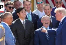Rose Garden Cheers, Comment Section Burns Trump welcomes Dodgers to White House, calls team 'one of the great brands'
