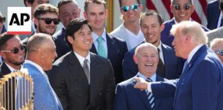 Trump welcomes Dodgers to White House, calls team 'one of the great brands'