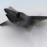 The Spy Plane That Never Took Off Stealth fighter jet piercing a vapor cloud