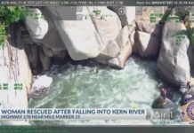 Cliffside Cling, Heart-Stopping Save Video shows woman being rescued after falling into Kern River