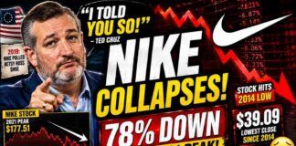 Nike Stock COLLAPSES 78% — Ted Cruz Says “I Told You So