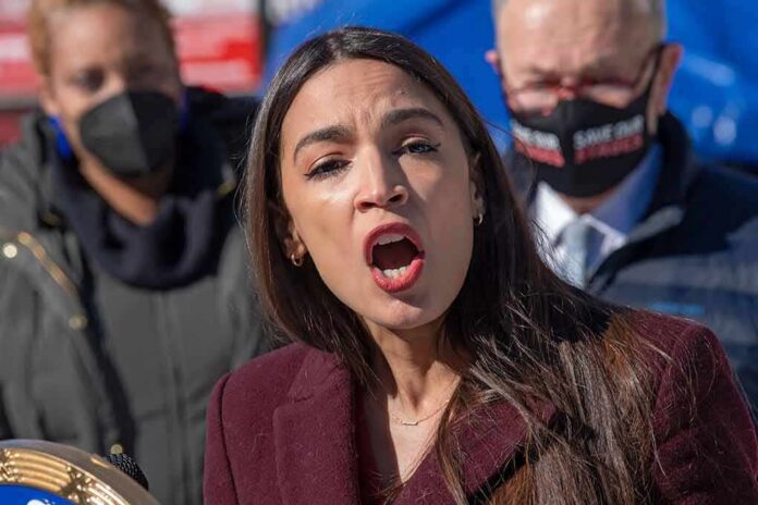 woman speaking passionately at outdoor event