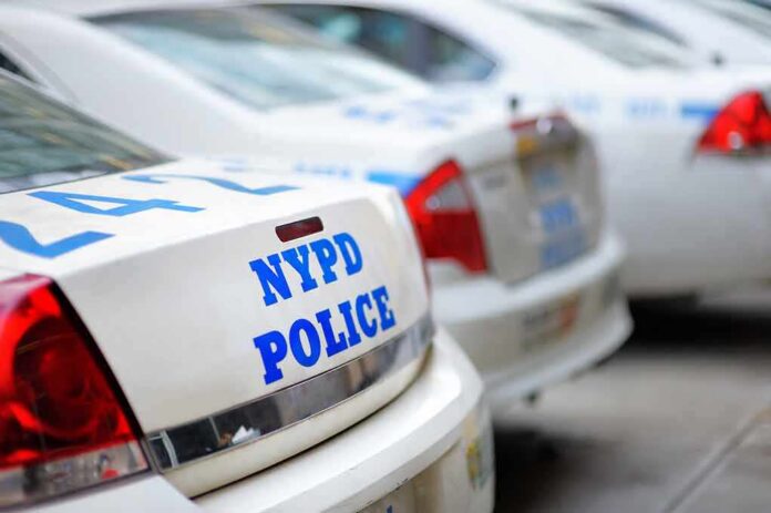 shutterstock_281177495 Row of NYPD police cars parked in a line
