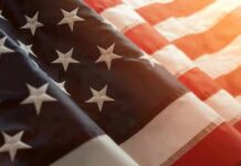 American flag with stars and stripes