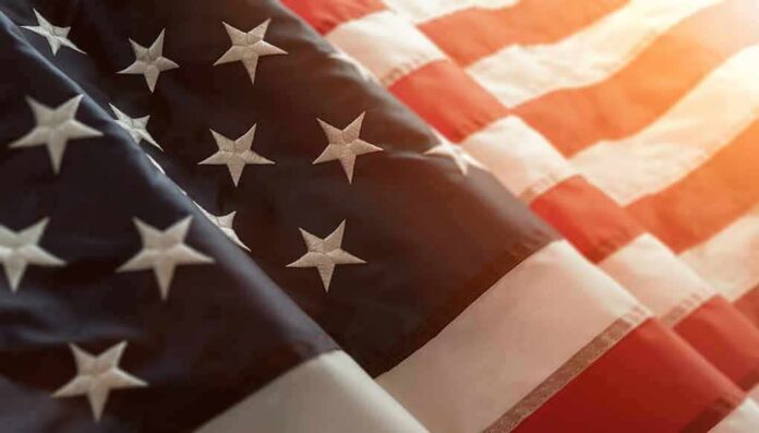 American flag with stars and stripes