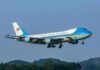 Bizarre Slide Pop Halts Boarding Air Force One Boeing 747 on approach