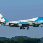 Air Force One Boeing 747 on approach