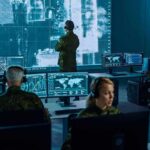 U.S. And Saudi Arabia Strike Iran-Backed Targets Military analysts monitor data on multiple screens in a command center