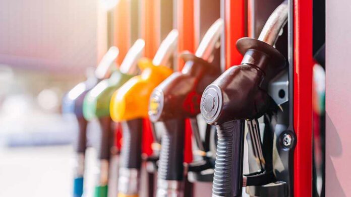 Diesel,Petrol,Fuel,Pistols,Nozzle,Refill,At,Gas,Station.,Fuel Close-up of fuel pump nozzles at a gas station