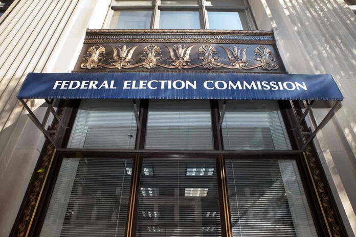 506478727 Federal Election Commission building entrance with awning.