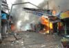 City Halls Torched – Macron Draws a Line Street marketplace engulfed in fire and heavy smoke