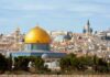 Dome of the Rock with golden dome in historic cityscape