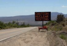 Silent Nukes? Nevada Just Cracked The Code Electronic roadside sign warning of nuclear testing in desert