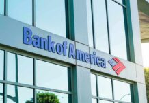 Shocking ATM Miss: Stack Left Exposed Bank of America branch exterior with logo on glass building