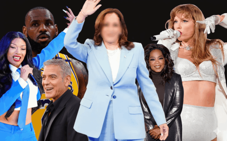 Dozens of stars backed Harriss campaign