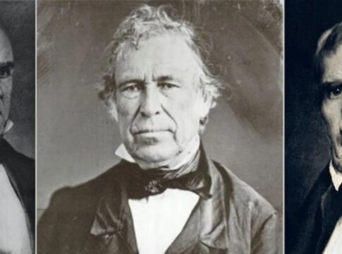 Three historical portraits of 19th-century American presidents
