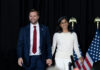 JD Vance, the US Vice President, alongside his wife, Usha Chilukuri Vance