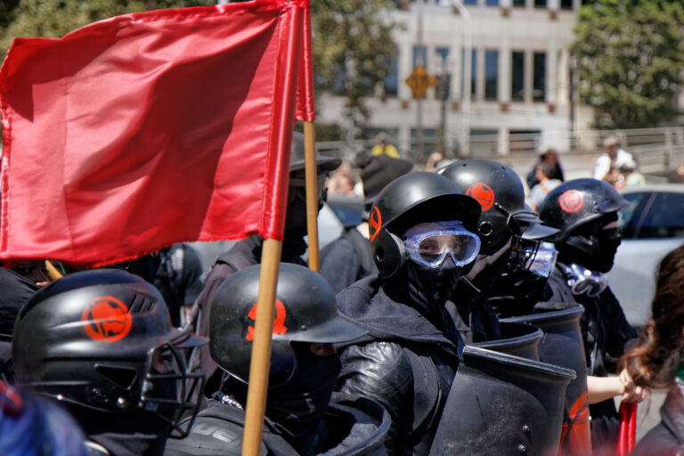 ANTIFA Mob Forced To Lick FLAG…