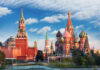 Kremlin and Saint Basils Cathedral in Moscow, Russia.