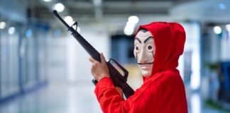 masked person