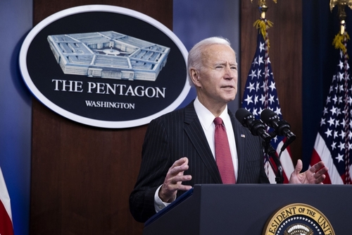shutterstock_2279872743.jpg featured image Joe Biden speaking at the Pentagon podium.