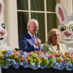 Joe Biden, Jill Biden with Easter Bunnies at White House.